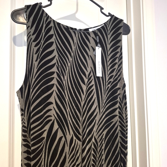 Chico's Olive & Black Sleeveless Jumpsuit Medium 1 NWT - Picture 5 of 10